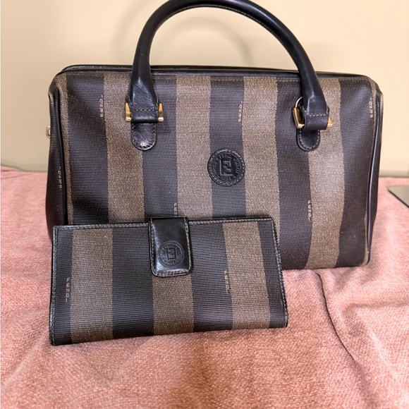 Fendi Pequin Boston Bag and long wallet Bundle - Picture 3 of 16